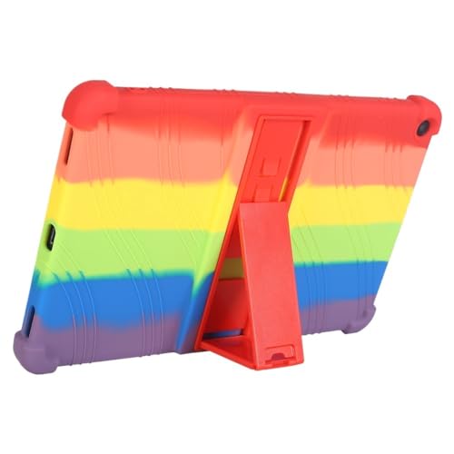 Weiche, stoßfeste Tablet-Hülle aus Silikon, geeignet for Microsoft Surface Pro 7 6 5 4 12,3 Zoll, kindersichere Schutzhülle mit Standfunktion (Color : Rainbow, Size : for Surface Pro 5)
