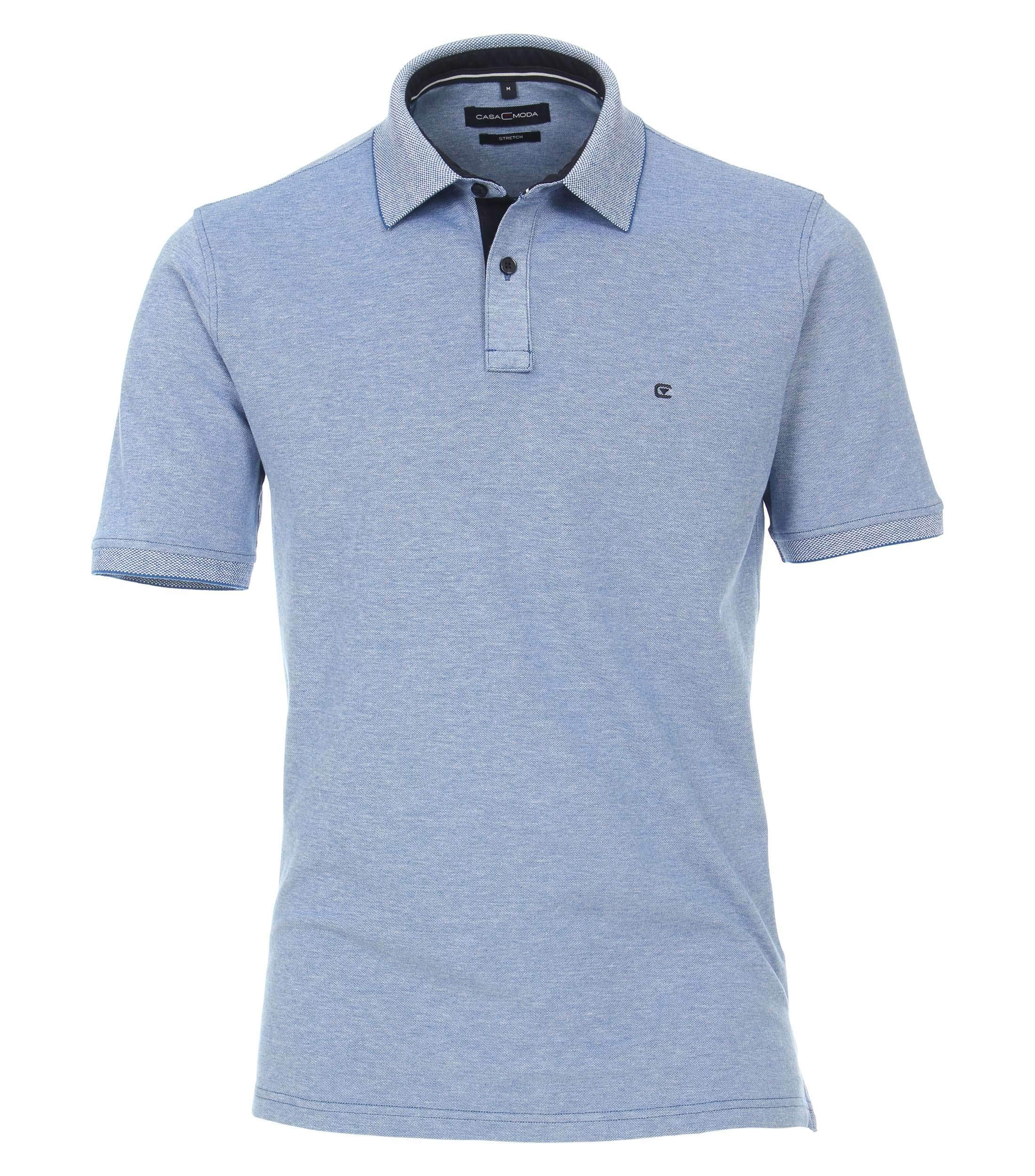CASAMODA Polo-Shirt Uni Mittelblau XL