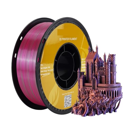 3D-Drucker-Filament 1 kg Seiden-PLA-Filament 1,75 mm 3D-Druckerfilament Rot Grün Blau Druckmaterialien for 3D-Druck (Color : D)