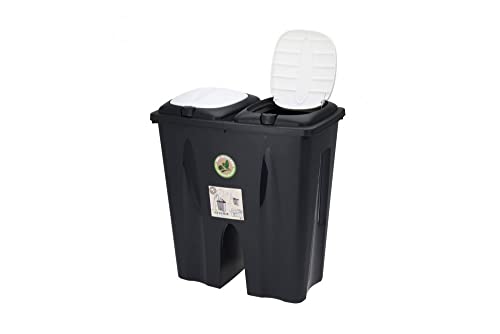 Storage Solutions Duo-Mülleimer, 2 x 25 Liter Fassungsvermögen