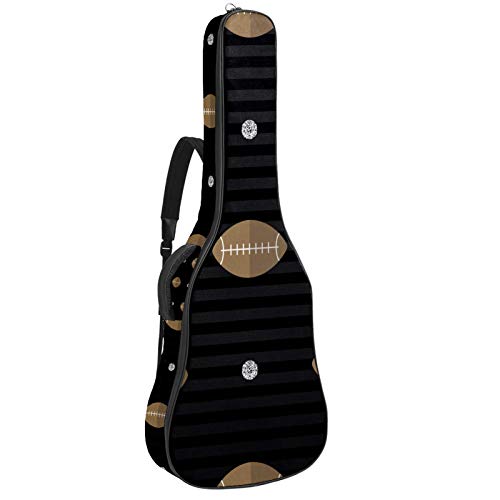Gitarren-Gigbag, wasserdicht, Reißverschluss, weich, für Bassgitarre, Akustik- und klassische Folk-Gitarre, Sport-Rugby-Muster