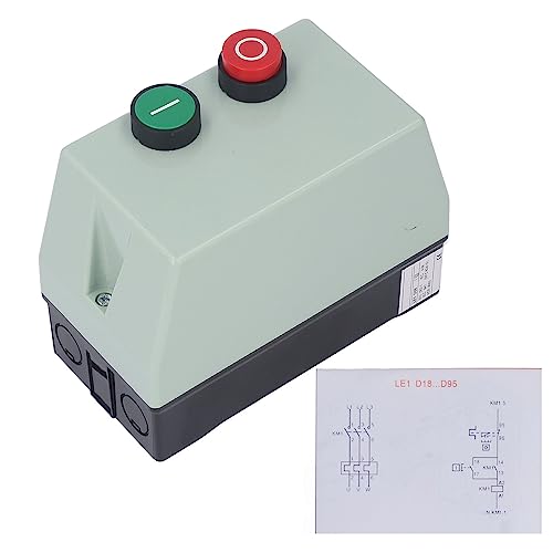 Orenic LE1D12M7 Magnetischer Starter-Steuerschalter Für Elektromotoren, Wasserdichter, Flammhemmender Magnetschalterkasten Für Ein- Und Dreiphasige 220 V, 230 V, 380 V, 400 V, 9–13 A, Idealer Magnetis