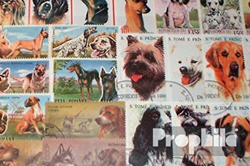 Prophila Collection Motive 200 Verschiedene Hunde Marken (Briefmarken für Sammler) Hunde/Wölfe/Hyänen