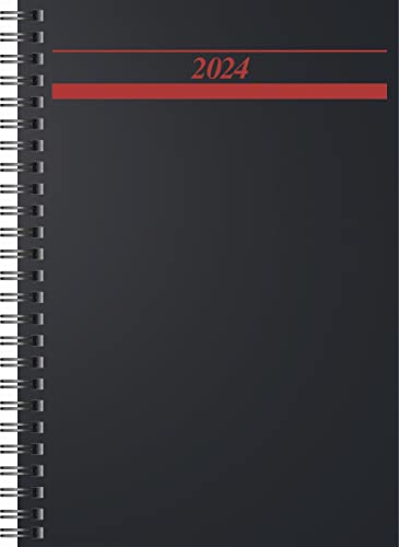 Rido Buchkalender Timing 1 A5 1 Tag/Seite Kunststoff schwarz 2024