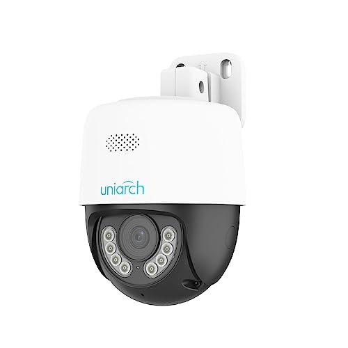 Uniarch 3MP POE Outdoor Security Kamera, Pan Tilt, Outdoor PT Kamera mit Motion and Sound Detection, 30m Colored Night Vision and 24/7 Continuous Recording, Zwei-Wege-Audio, IP66 Waterproof
