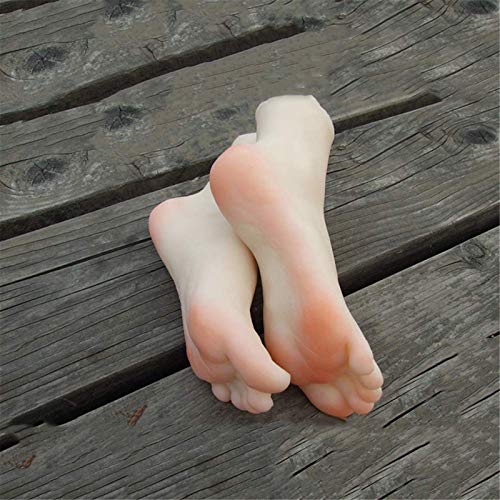 AFYH Mannequin Mannequin Füße, Silikon Schaufensterpuppe Fuß, Simulation Fuß Modell Silikon Fuß Modell Schuhe Modell Zeigen Strümpfe Kunstfüße echte weibliche Füße Modell Requisiten,A Pair of feet