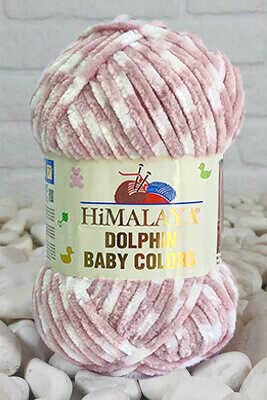 Himalaya Delphin Baby Colors (5er-Pack), 5 x 100 g, super sperriges Himalaya-Garn, Deckengarn, Samtgarn, Strickgarn, Amigurumi-Garn (80428)