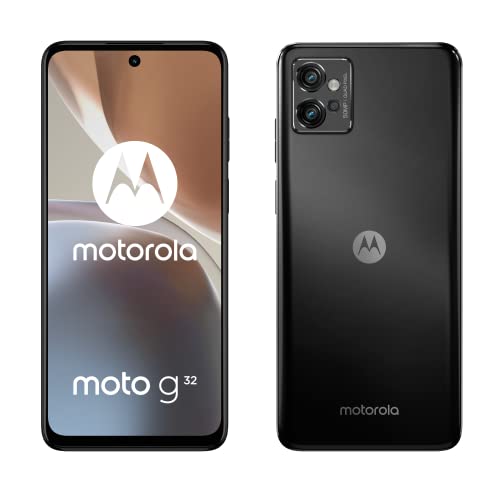 Motorola G32, 6/128 GB, Qualcomm Snapdragon ® 680, 50 MP Kamera, Android 12, 6,5 Zoll FHD+-Display, 90 Hz Bildwiederholfrequenz, 5000 mAh Akku, Dual-SIM, Grau (ES/PT-Version)