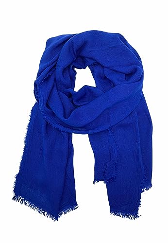 Leslii Bambus leichter dünner Schal Uni einfarbiger Schal (electric blue)