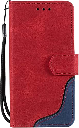 AHGDDA Brieftaschen-Schutzhülle für iPhone 13/13 Mini/13 Pro/13 Pro Max, Leder-Klapphülle mit Kartenfächern, Ständer, leistungsstarker Magnetverschluss, Ständer (Farbe: Rot, Größe: 13 Mini 5,4 Zoll)