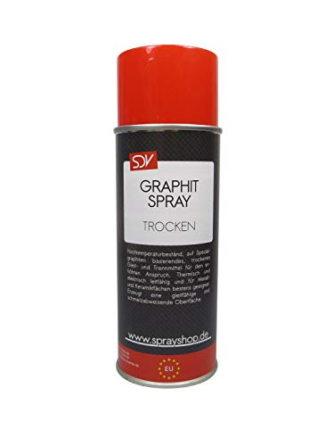 SDV Chemie Graphitspray trocken 6X 400ml Hochleistungsschmiermittel bis 450°C Schmierspray