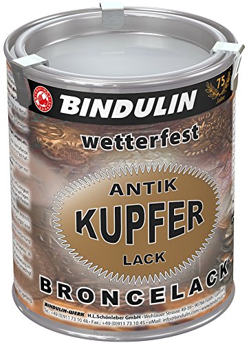 Bindulin Kupferlack wetterfest antik Metallfarbe (750 ml)