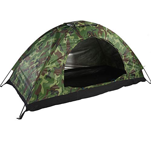 Hancend Tragbares Outdoor-Tarn-UV-Schutz Wasserdichtes EIN-Personen-Zelt für Camping-Wanderungen im Freien (grün)