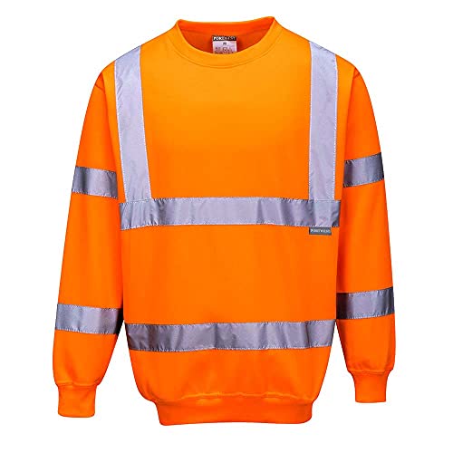PORTWEST B303 - Warnschutz-Sweatshirt, 1 Stück, XS, Orange, B303ORRXS