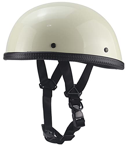 Motorrad-Helm Jethelme Retro Helm mit ECE/DOT Zulassung Roller Helm Moped Halbschale Brain-Cap Scooter-Helm Retro Half Helm für Cruiser Chopper 3,XL=61-62CM