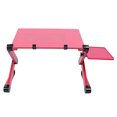 Klappbarer Computertisch Moderner Laptop-Tisch Bett Wärmeableitung Laptop-Schreibtisch mit Maushalter(Rosenrot),Schreibtisch