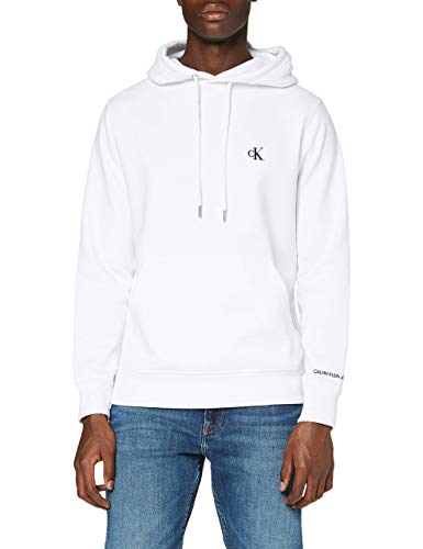 Calvin Klein Jeans Herren Ck Essential Hoodie Pullover, Weiß, M