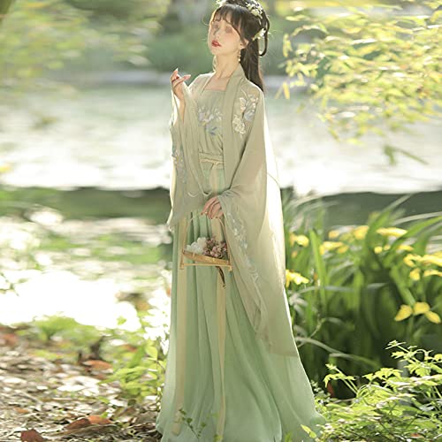 Traditionelle chinesische Hanfu-Kleider für Frauen, Cosplay-Han-Fu-Kostüm für Erwachsene (Color : 3 Meters Skirt, Size : XL=170-175cm)