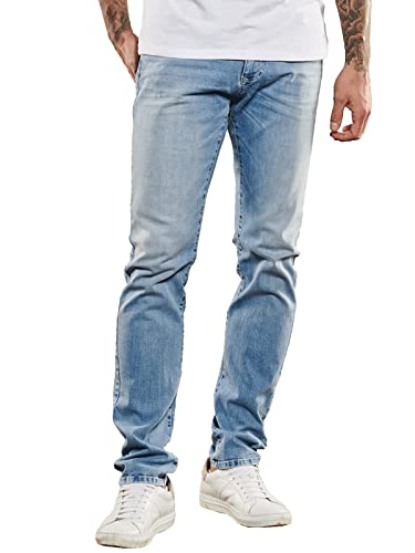 emilio adani Herren Herren Super-Stretch-Jeans Slim fit, 34676, 34676, Hellblau in Größe 32/34