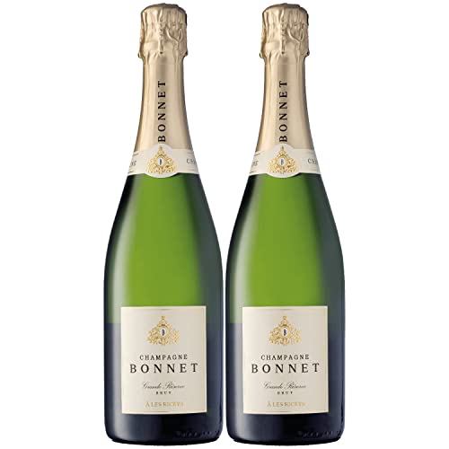 Champagner Bonnet Brut Grande Réserve Weißwein und prickelnd Wein trocken Frankreich I FeinWert Paket (2 x 0,75l)