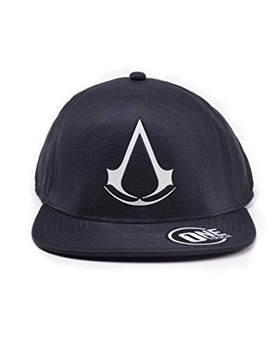 Assassin's Creed Unisex Crest Flatbill Cap Baseballkappe, Schwarz (Schwarz Schwarz), Einheitsgröße