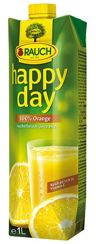12x Happy Day - Orangensaft mit Fruchtfleisch - 1000ml
