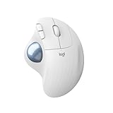 Logitech ERGO M575 Wireless Trackball Maus - Einfache Steuerung mit dem Daumen, flüssige Bewegungen, ergonomisches Design, für Windows, PC & Mac mit Bluetooth- & USB-Funktion - Weiß