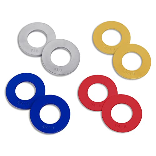 Trademark Innovations Hantelscheiben, 2 Stück, 1/2, 3/4, 0,5 kg Gesamtset mit 8 Stück von Trademark Innovations (Grau, Blau, Gelb und Rot)