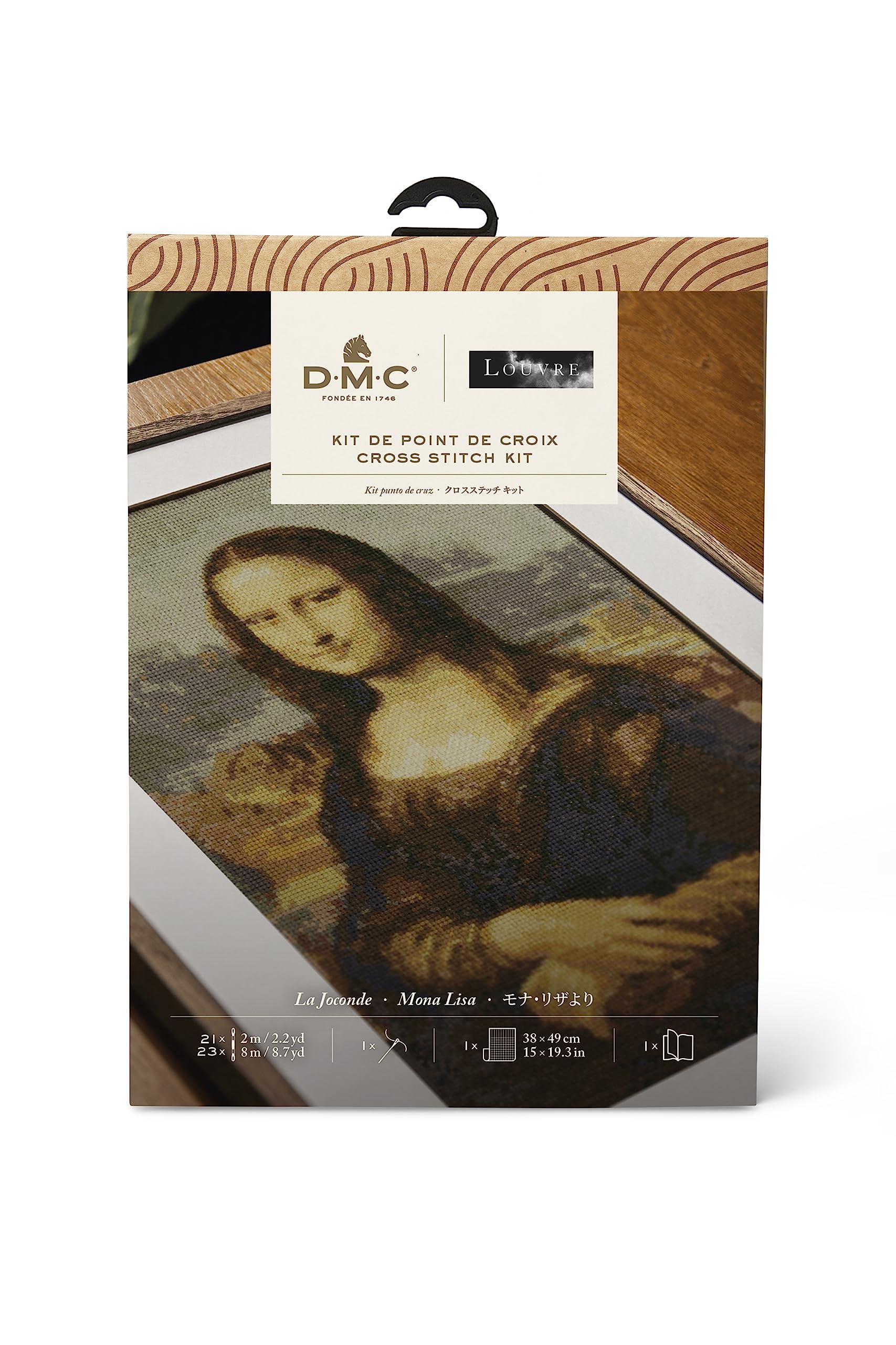 DMC - Mona Lisa von Leonardo da Vinci, Le Louvre, Kreuzstichset Niveau fortgeschritten
