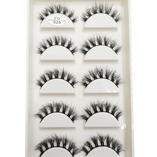 FULIMEI 16 Stil 5 0/100 Paar dicke Wimpern natürliche falsche Wimpern weiche gefälschte Wimpern Wispy Make-up Faux (Color : 5 Pairs FG025, Size : 100Boxes 500 Pairs)