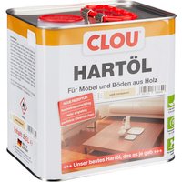 CLOU Hartöl: Zur Renovierung und Pflege von stark beanspruchtem Massivholz, z.B. Treppen, Möbel und Parkett, weiß transparent, 2,50 L