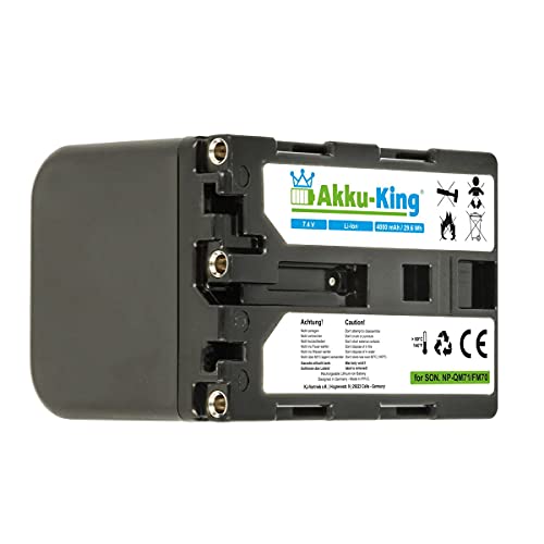 Akku-King Akku kompatibel mit Sony NP-FM70, NP-FM30, NP-FM50, NP-FM90, NP-QM50 - Li-Ion 4000mAh - für Cyber-Shot DSC-F707, DSC-S85, PC105, CCD-TR108
