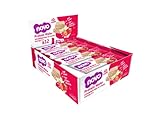 Novo Nutrition | Protein Wafer Bar | Pack of 12 x 40g | Strawberries & Cream Flavour | Healthy Crispy Wafer Snack with High Protein and Real Belgian White Chocolate | Suitable for Vegetarians