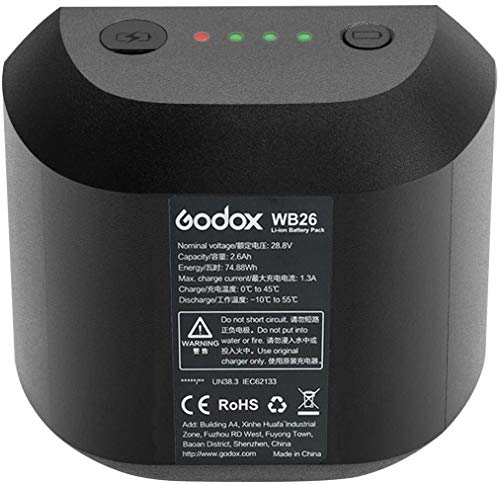 Godox AD600Pro wiederaufladbare Lithium-Ionen-Akku für AD600 Pro Flash (28.8V, 2600mAh) - Godox WB26