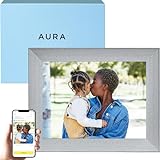 Aura Mason Luxe Intelligenter digitaler Bilderrahmen 9,0 Zoll HD WLAN Cloud Digitaler Fotorahmen, Kostenloser unbegrenzter Speicherplatz, Fotos von überall aus senden – Sandstone