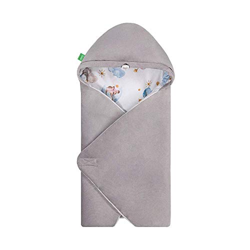LULANDO Art Baby Winter-Einschlagdecke, Babyschlafsack Yeti, Schlafsack für die Babytrage, Schlafsack für Babyschale, Autositz, Schlafsack für Säuglinge, 75x75 cm (Sleepy)
