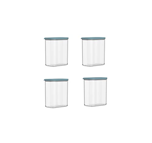 4-tlg. MEPAL Vorratsdosen Spar-Set Modula 1500 ml Nordic Green / Grün Vorratsdose Frischhaltedose - ideal für die Aufbewahrung von trockenen Lebensmitteln