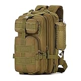 Zology Multifunktionale Große Kapazität Militär Army Tactical Rucksack Wandern Tasche für Camping Outdoor Männer Frauen Rucksacks mit Einer Tasse (40L Braun)