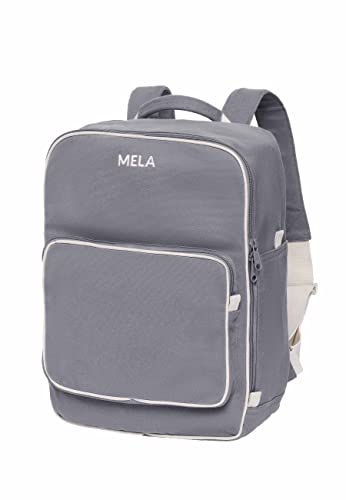 MELAWEAR MELA II Rucksack - Nachhaltig mit Fairtrade Cotton, GOTS und Grüner Knopf Zertifizierung, Farben MELA II:grau