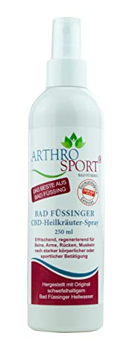 Arthro Medican Bad Füssinger CBD-Heilkräuter-Spray, Erfrischend, für Beine, Arme, Rücken, Muskeln | mit Menthol, Rosskastanie, Arnika - 250 ml