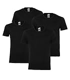 PUMA 4 er Pack Basic Crew T-Shirt Men Herren Unterhemd Rundhals, Farbe:200 - Black, Bekleidungsgröße:L