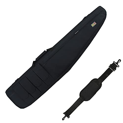 DFANCE Gewehrtasche Gewehrfutteral Waffentasche für Langwaffen,Wasserdicht Taktische Waffentasche,Gepolsterte Gewehrkoffer mit Justierbarem Schultergurt,for Waffen Storage,Schwarz,100cm/39.3in