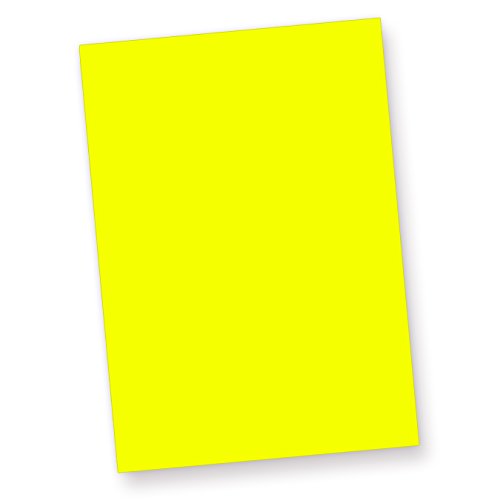 Neonpapier NEON DIN A4, 80 g/qm farbiges Briefpapier, Leuchtpapier, 250 Blatt - Gelb