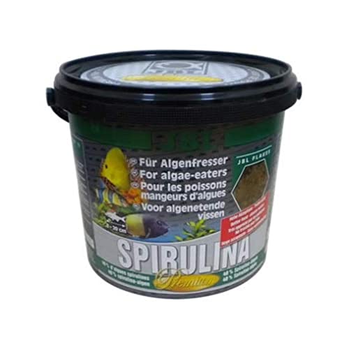 JBL Spirulina 30003 Premium Alleinfutter für algenfressende Aquarienfische, Flocken 5,5 l
