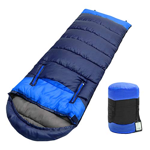 FJROnline 4-Jahreszeiten-Schlafsack, tragbar, leicht, Schlafsäcke mit Reißverschluss-Löchern für Arme und Füße, anschließbarer Camping zum Wandern, Reisen, Outdoor-Aktivitäten (Saphir)