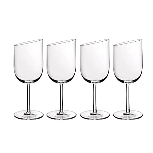 Villeroy & Boch 11-3653-8120 NewMoon Weißweinkelch Set, 4tlg, Elegante, modern geschnittene Weißweingläser, Kristallglas, klar, spülmaschinengeeignet