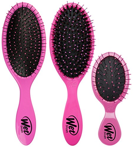 Wet Brush 3 Stück Original Detangler Haarbürste, Pink