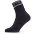 SealSkinz Unisex Waterproof Warm Weather Ankle Length with Hydrostop Socken für Erwachsene, schwarz/grau, XL
