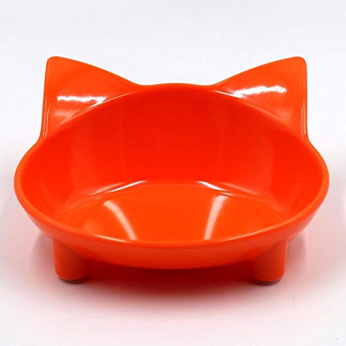 Napf Für Katzen Und Hunde Katzenschalen Anti Rutsch Tragbares Lebensmittel Fütterungswerkzeug Haustiere Feeder Trinkwasser Outdoor Reisen Single Bowl Orange