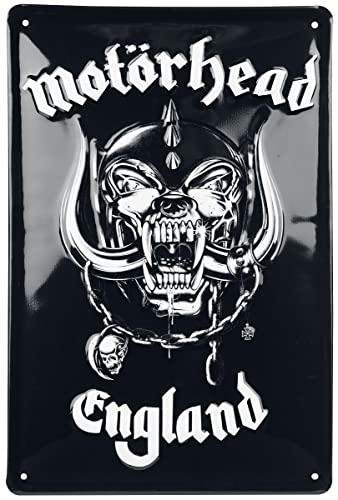 Motörhead England Unisex Blechschilder Standard Metall 20 x 30 cm Band-Merch, Bands